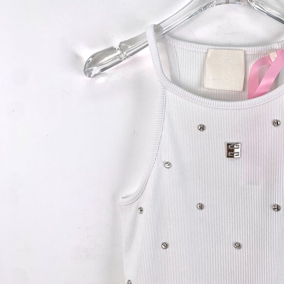 Givenchy White Diamond-Studded Sleeveless Knitted Vest M Brand New With Tag - Picture 8 of 8